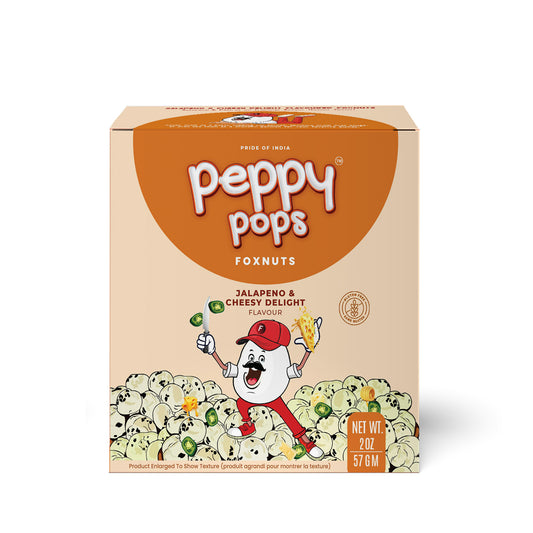 Peppy Pops Jalapeno Cheesy Roasted Foxnuts - 2 oz (57 g)