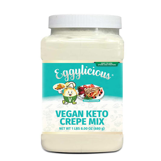 Eggylicious Vegan Keto Crepe Mix - 1 lb 8 oz (680 gm)