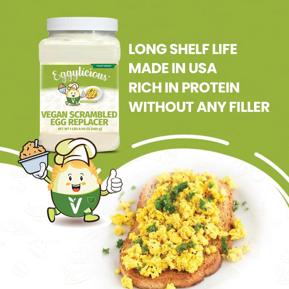Eggylicious Vegan Scrambled Egg Replacer 1 lbs 8 oz (680 gm)