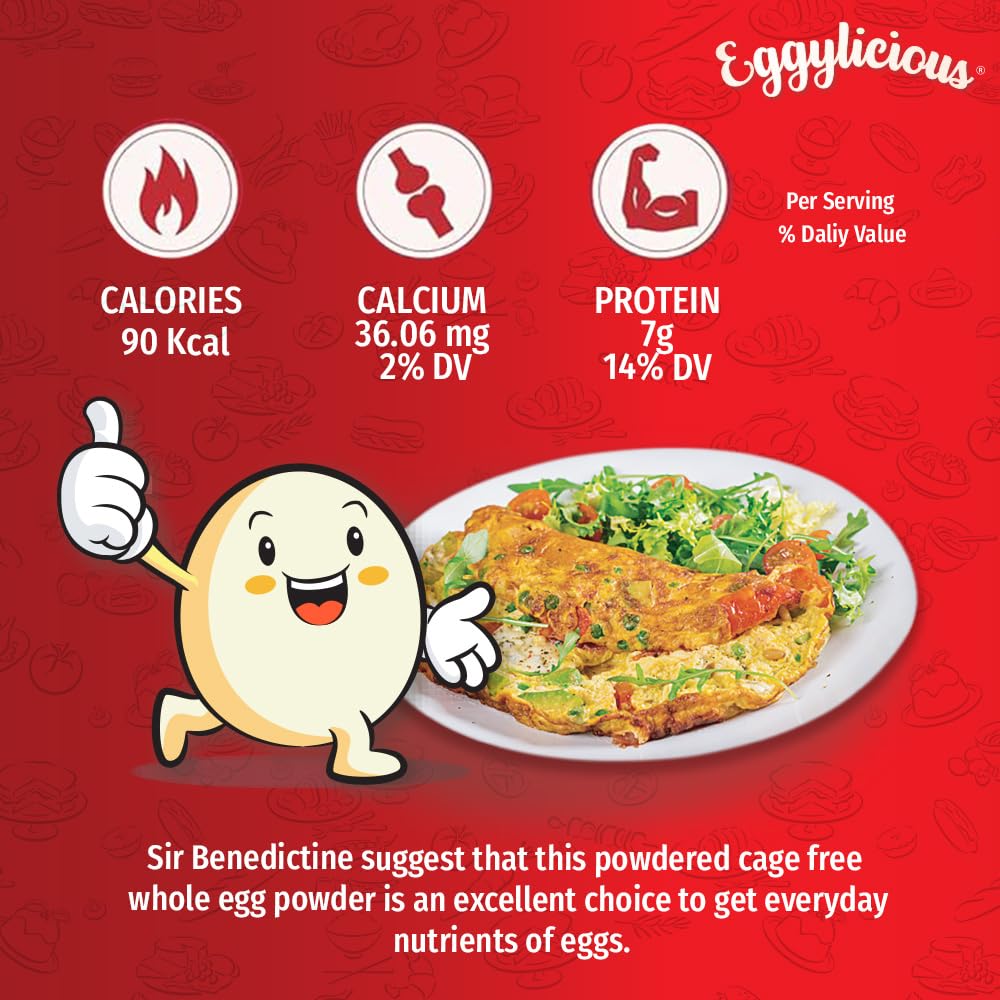 Eggylicious Cage-Free Whole Egg Powder 11 oz (312 gm)