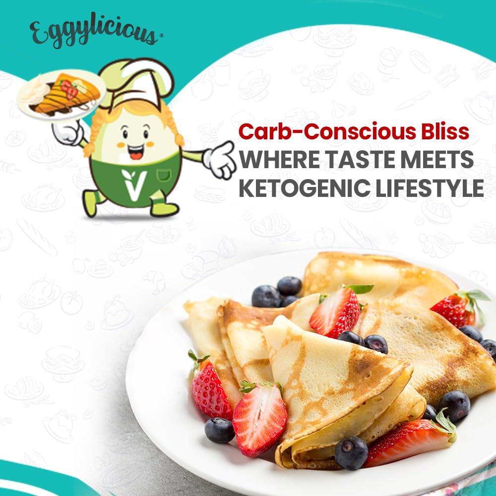 Eggylicious Vegan Keto Crepe Mix - 1 lb 8 oz (680 gm)