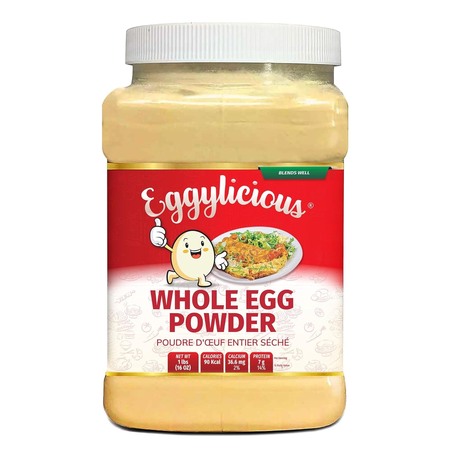 Eggylicious Whole Egg Powder - 1 lbs (16 oz)