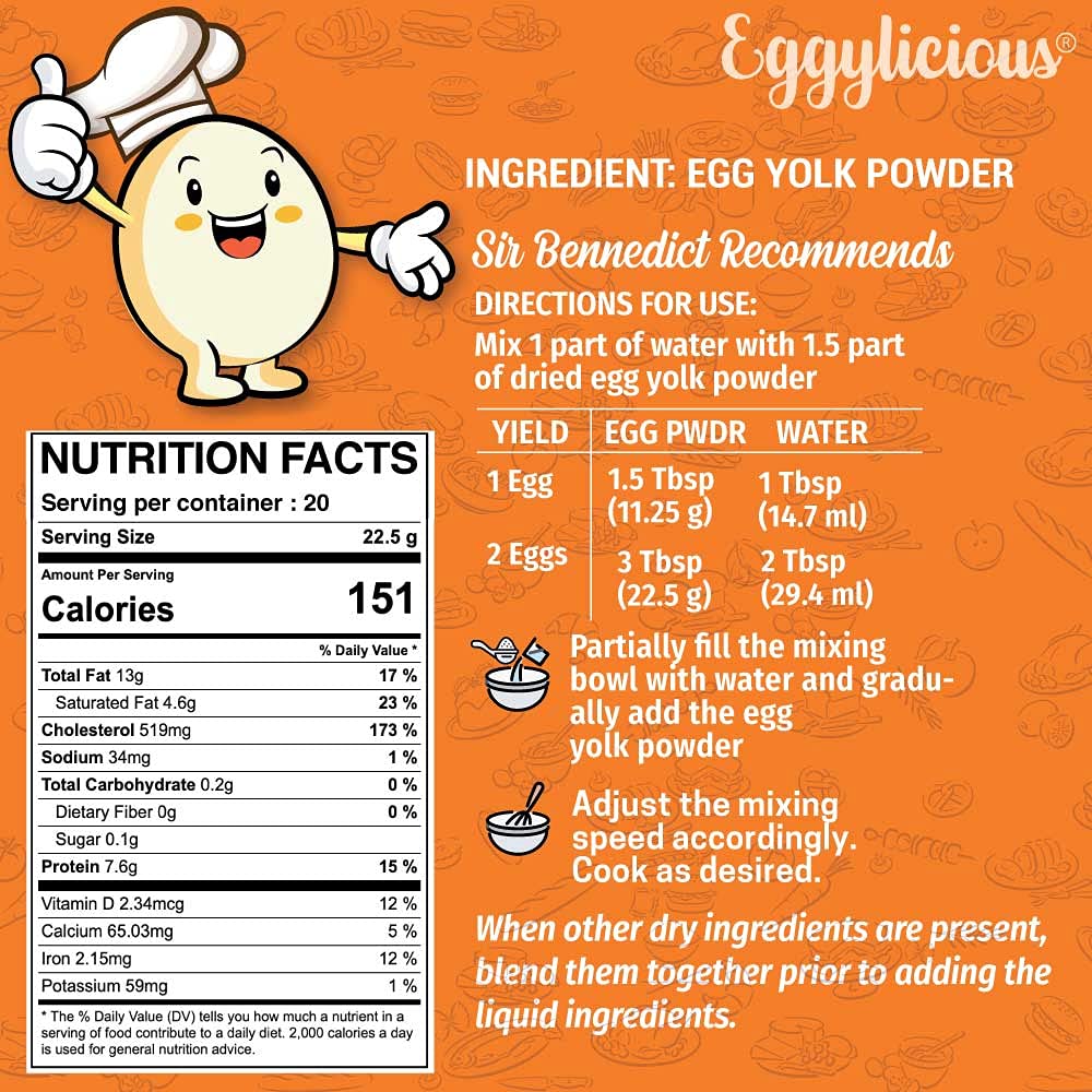 Eggylicious Egg Yolk Powder - 1 lbs (16 oz)