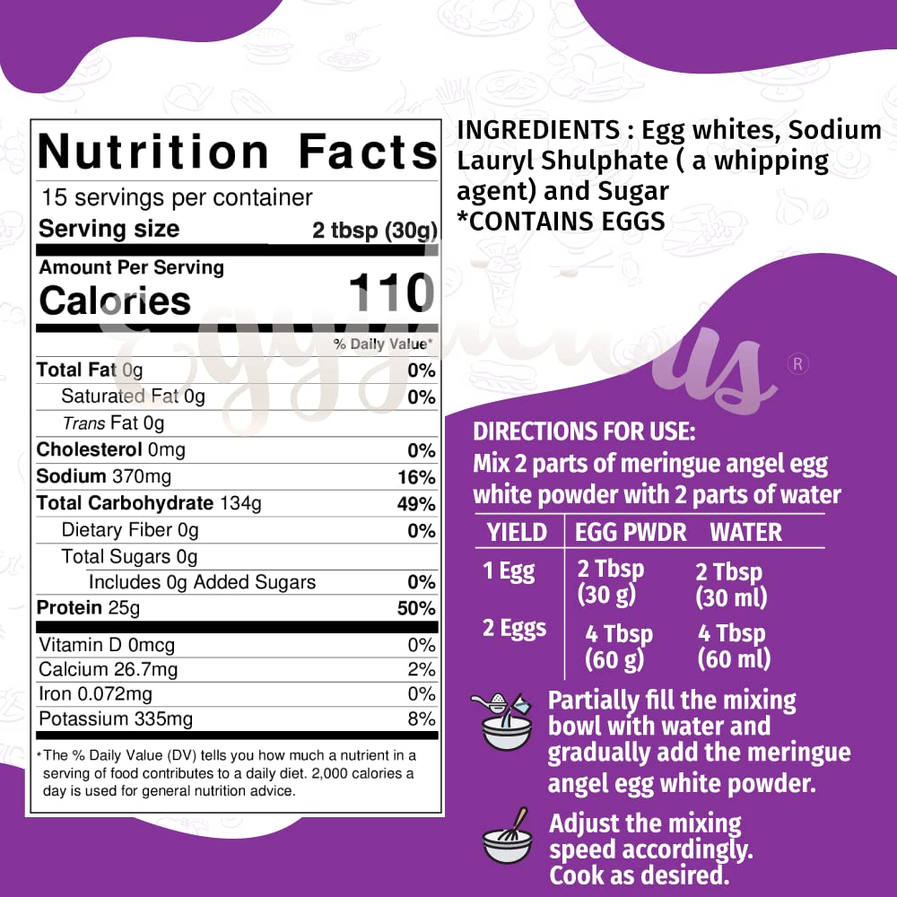 Eggylicious Meringue Powder - 1 lb (16 oz)