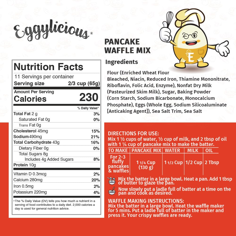 Eggylicious Pancake / Waffle Mix -  – 1.57 lbs