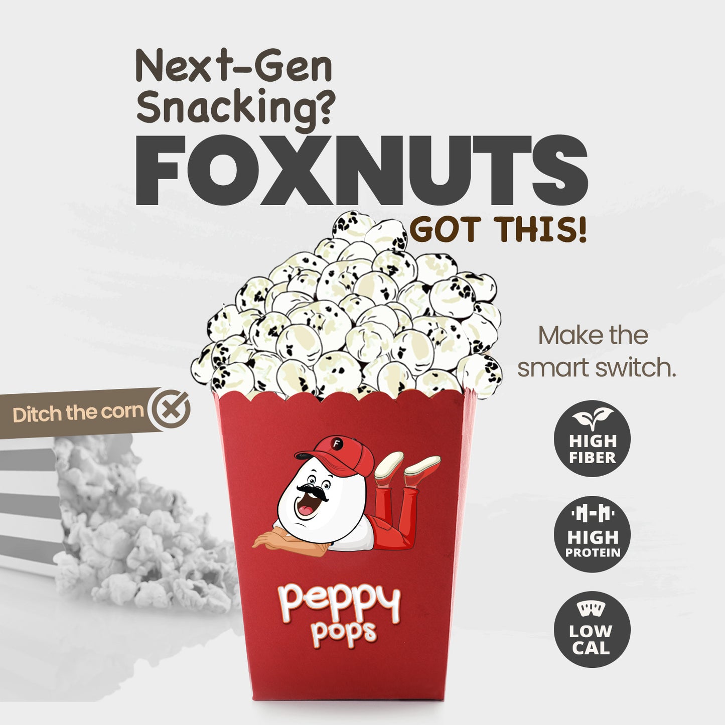 Peppy Pops Himalayan Salt & Pepper Roasted Foxnuts - 2 oz (57 g)