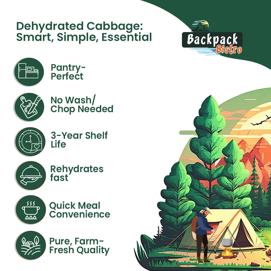 Backpack Bistro Dehydrated Finely Chopped Cabbage 8.8 oz (250 g)