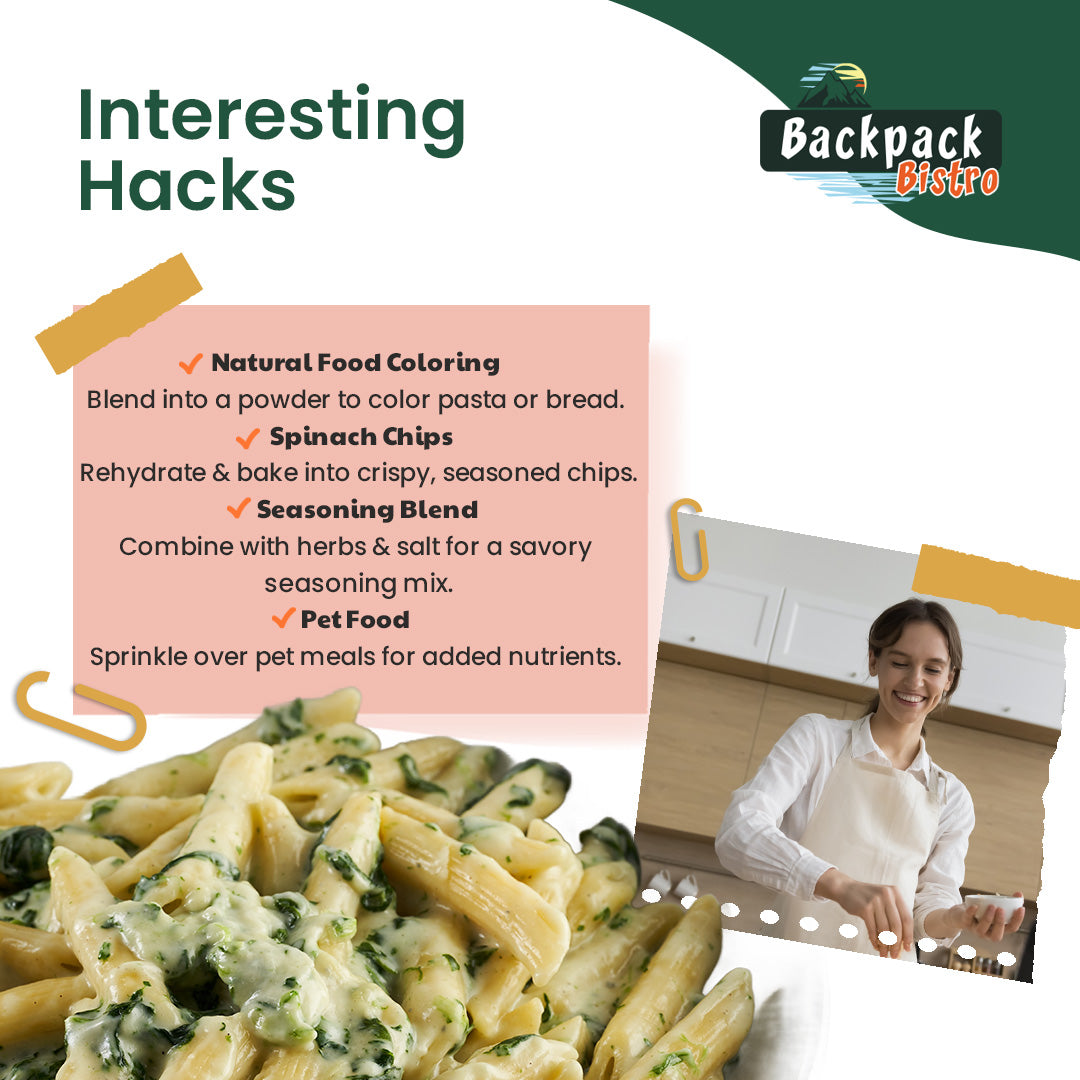 Backpack Bistro Dehydrated Finely Chopped Spinach 5.99 oz (170 g)