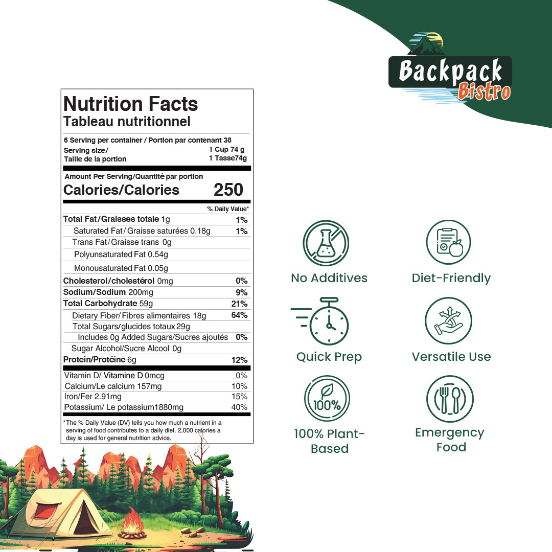 Backpack Bistro Dehydrated Shredded Carrots 14.8 oz (420 g)