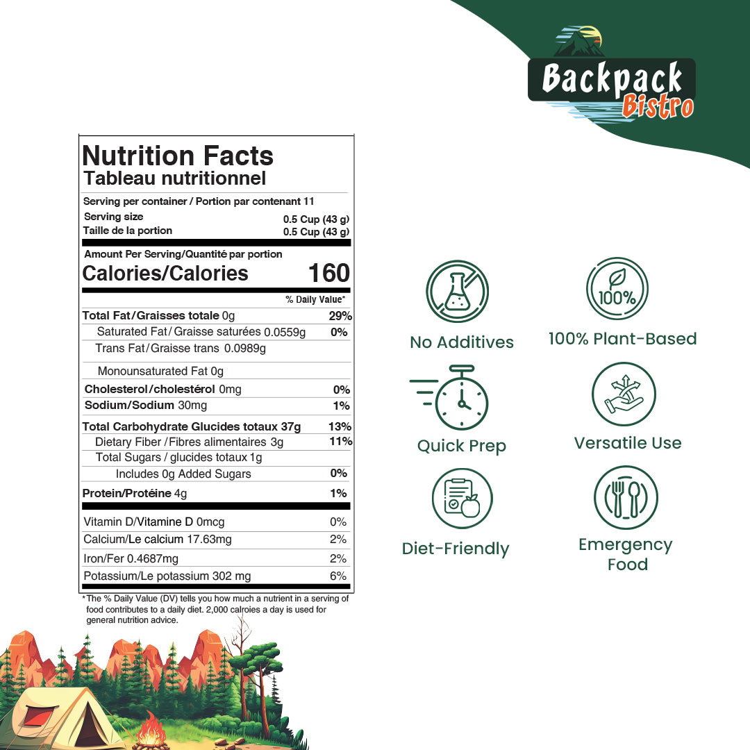 Backpack Bistro Dehydrated Diced Potatoes 16 oz (454 g)