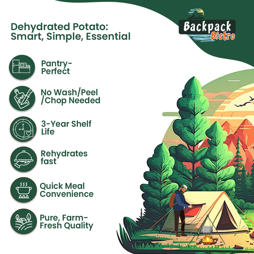 Backpack Bistro Dehydrated Diced Potatoes 16 oz (454 g)