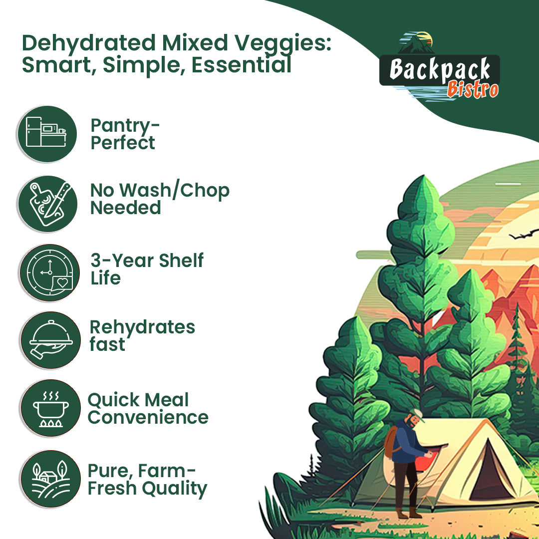 Backpack Bistro Dehydrated Mixed Vegetables 7.05 oz (200 g)
