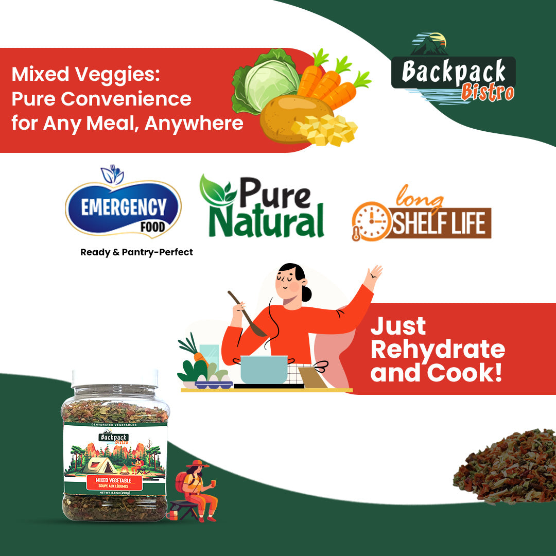 Backpack Bistro Dehydrated Mixed Vegetables 7.05 oz (200 g)